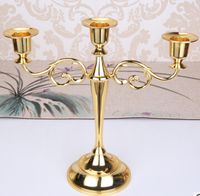 Metallüberzogene Kerzenhalter Silber Gold Schwarz 3 Arme 5 Arme Zinklegierung Hohe Qualität Säule Für Hochzeit Kandelaber Kerzenständer
