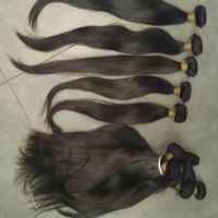 Cheap unprocessed Virgin straight Cambodian hair wefts 3pcs mix lengths holiday promotion nice vendor 8A natural colors