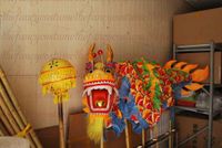 Tamaño 5 # 7m Longitud Tela de estampado de seda 6 alumnos Chino Dragón Danza Folk Mascot Traje de la mascota Escenario Decoración del hogar Cultura especial Fiesta de vacaciones