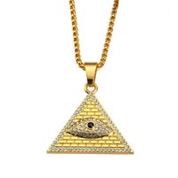 Mens Hip Hop Fashion Jewelry Geometric Pendant Necklaces Eye...