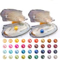 2021 Nova DIY Freshwater Pearl Oyster com Grau Natural 6-7 mm Multicolor Rodada Pearl Party Divertimento com amigos e crianças Presente Speical!