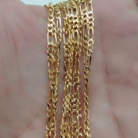 Mode 2mm 18k Gold und Silber Überzogene Figaro Kette Halskette Frauen Casual Classic Schmuck