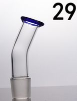 Gebogen / rechte nek top stuk bouwen een bong water pijp glazen bongs mondstuk tube 29mm gratis verzending