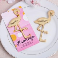 Metalen zinklegering flamingo flesopener bieropener strand thema bruids douche bruiloft gunsten en geschenken voor gast LX3616