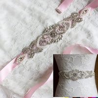 Nuevo accesorios de boda Cinturón de novia Boda de la boda Princesa Rhinestone Cinturón de niña Flor de la niña Vestido de dama de honor de la cinta de color múltiple SW54