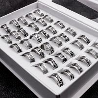 20 stuks mix stijl boho rvs mannen ring mannen anillos mode breedte 8mm bulk punk ringen sieraden voor vrouwen anillos mujer