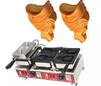 Elektrikli Kore Tarzı Fishtail Dondurma Taiyaki Makinesi Gıda İşleme Ekipmanları Waffle Makineleri