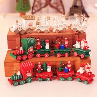 Christmas Wooden Train Gift Christmas Children Creative Gift...
