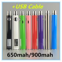 Vape Pil UGO V II USB Kablosu buharlaştırıcılar Vape Kalemler 510 Konu Sigaralar Pil ile 2 650 900mAh Piller mikro USB Geçiş Ücreti