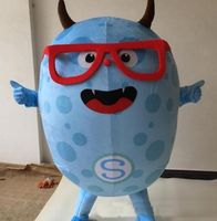 2018 alta calidad Blue Demon Mascot Eva ropa de dibujos animados ropa fiesta de Navidad Hallowmas fiesta lindo traje azul de la mascota