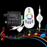 DC12V-24V RGB LED Controlador de Controle de Música de Música RF 18A 3Ch TQ Música 2 para SMD 3528 5050 5630 Led Luz de Tira
