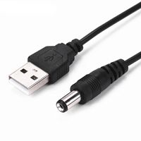 PowerCordz USB -DC Cable 5V 1M - شحن سريع ، توافق عالمي ، مضفر متين - للكاميرات ، أجهزة التوجيه ، مكبرات الصوت