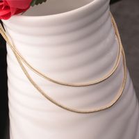10 unids Moda Wholesale Mujeres 2mm Oro Moda de moda Cadenas de serpientes Collar para colgante 16-24 pulgadas