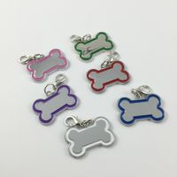 30 teile / los Kreative Netter Edelstahl Knochenförmige DIY Hund Anhänger Karten Tags für personalisierte Halsbänder Pet Zubehör