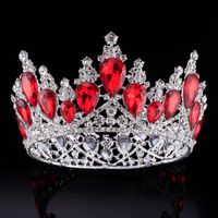 Luxury Bridal Crown Surper Big Rhinestone Crystals Wedding Crowns Crystal Royal Crowns Hair Accessories Party Tiaras Baroque chic Sweet 16