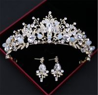 Meistverkaufte Vintage Euramerican Königin Hochzeit Crown Tiaras Kristall Strass Silber Stirnbänder Haarband Headpiece Bridal Zubehör Prom