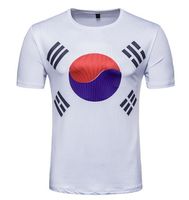 Tai Chi Tiger Korea Południowa Flaga Mężczyźni Tee Crew Neck Puchar Świata Rosja 2018 Koszulki męskie UK Football Team Koszulki