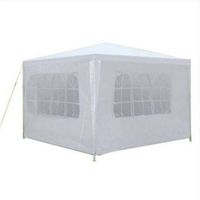 Groothandel wit drie zijden waterdichte opvouwbare tent gazebo outdoor sunshade cover party supplies
