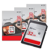 2019 새로운 도착 32GB 64GB 128GB 16GB 큰 SD Class 10 C10 80MB / s 메모리 카드 (카메라 캠코더 용 블리스 터 패키지 포함)
