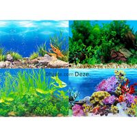1Pc 40cm hoch 9 Modelle Aquarium Hintergrund Poster Double Sided-Fisch-Behälter-Hintergrund-Wand-Bild-Bild-Dekor Glossy 1 Meter