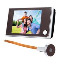 3.5 polegada Digital Doorbell Tela Colorida de LCD de 120 Graus Peephole Viewer Porta Do Olho Campainha Mini Câmera Colorida Ao Ar Livre TH4