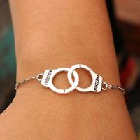 20pcs lot Silver Chain Handcuffs Bracelets For Women Jewelry...