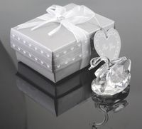 100pcs wedding anniversary gifts party supplies centerpieces guest souvenirs crystal swan wedding favor SN1084