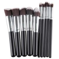 Pro High Quality 10 Pcs Makeup Brushes Foundation Blending B...