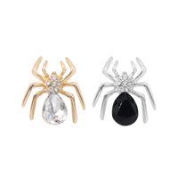 European and American fashion accessories wholesale personality studded simulation three-dimensional spider brooch small insect pin brooch