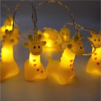 SXI 2 шт. / Лот 1,5 м 10 лампочки Жираф светодиодные светильники с 2Аa батарея для рождественских украшений