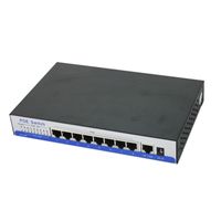 H8 gigabit puerto del switch poe 9 10/100 / 1000Mbps puerto RJ45 8 IEEE802.3af / a poe activa para CCTV cámara Dahua Hik WAPA 3M 1080P HD IP