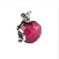 Uyumlar Charms Bilezikler 2018 Yaz Kırmızı Aşk Kalp Charm Kadınlar Toptan Yapımı İçin Orjinal 925 Gümüş Charm DIY Takı boncuk
