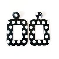 Free Shipping New Design Black And White Polka Dots Resin Re...
