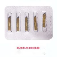 Paquete de aluminio 14Pins Blades Agujas para Bordado de cejas 3D Eyebrow Microblading Agujas Manual Pluma Tres agujas de cuchillas de inicio