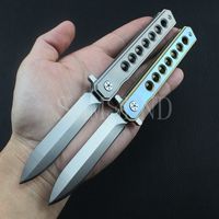 New tactical folding knife titanium alloy second generation commander bearing system D2 camping adventure knives outdoor tool