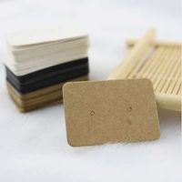 100Pcs 2.5x3.5cm Blank Kraft Paper Ear Studs Card Hang Tag Jewelry Display Earring Favor Marking Garment Prices Label Tags