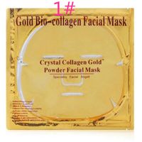 Ouro bio collagen máscara facial máscara de cristal ouro pó colágeno facial máscara folhas hidratante beleza cuidados com a pele produtos