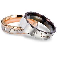 Versprechen Ringe Ewigity Ring Mode Briefe Paare Ringe Micro - Inlaid Zirkon Titan Ring 2018 Heißer Verkauf