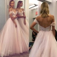2018 Red Carpet Vestidos de Tule Vestidos de Noite Fora Do Ombro de Cristal Frisado Backless Sexy Vestidos de Baile Longo Feito Sob Encomenda Junior robe de marié