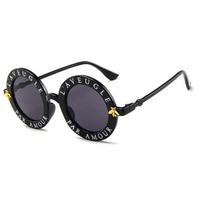 2018 새로운 레트로 라운드 레이디 선글라스 영어 편지 남자 라운드 눈 안경 UV400 다채로운 여행 고글