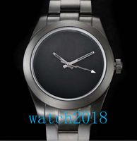 Luxusuhr Herren Edelstahl Armband 40mm Black Dial Asia 2813 Mechanische automatische Männer Uhren