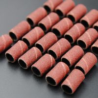 100pcs 180&quot; Nail art Sanding Bands Brown Pieces Gel File Gel Polish Remover For Electric Nail Machine Nail Drill Bits