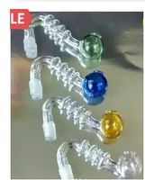 Cabeça colorida 4 com panela de vidro de bola, acessórios de cachimbo de vidro / bong de vidro, entrega aleatória colorida