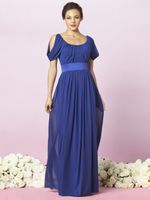 2018 Blau Brautjungfer Kleider nach Maß Farben Brautjungfern Kleid geraffte Chiffon Stock Länge Riemen aus der Schulter Hochzeiten