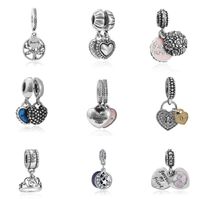 20PCS Mother Heart Beads Fit Charms Necklace Bracelets Jewel...