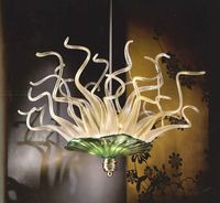 Красивые лампы Murano Flower Childiers стиль ручной взорванный стеклянный стеклянный поворот и плиты дизайн люстры хрустальные подвески