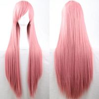 Pink Hot Rose 32 "de long Perruques de cosplay droite de haute qualité Perruques résistantes