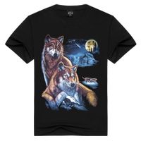 Rocksir 2018 Marka Giyim Yeni Moda kurt Tasarım T Gömlek Yaz Erkek / Erkek hayvan Yenilik Kısa Kollu T-Shirt Tops