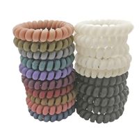 Lots 100 Pcs Size 5.5cm Gum For Accessories Ring Rope Hairband Elastic Hair Bands For Women Frosted Telephone Wire Scrunchy