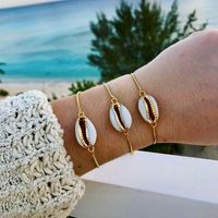 Gold Color Chain Bracelet For Women Adjustable Shell Bracele...